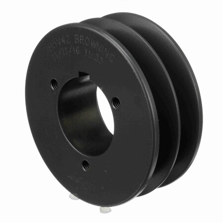 Browning 2 Groove Cast Iron Bushed Bore Multiple Sheave, 2B5V42 2B5V42